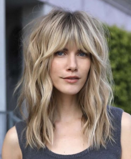 «Шегги» на средние волосы