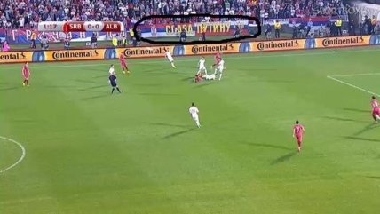 Баннер на матче Сербия - Албания