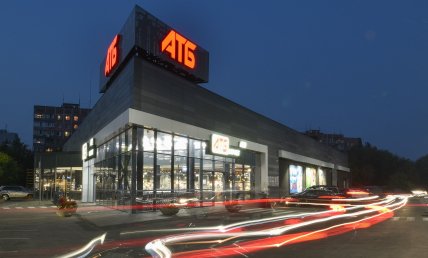 Маркет "АТБ" в черном оформлении
