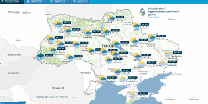 прогноз погоды в Украине