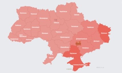 Мапа повітряних тривог в Україні