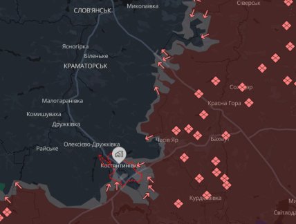 Константиновка Донецкой области карта боев