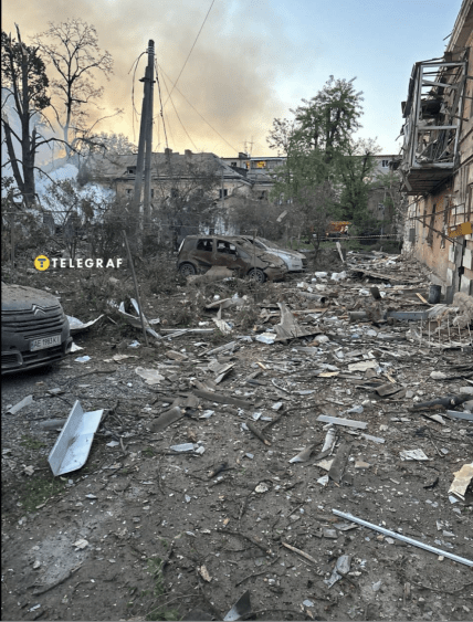 Последствия атаки в Днепре