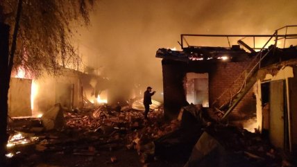 Пожежа внаслідок удару РФ по Білій Церкві 2.09.2025