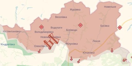 Новомихайловка на карте DeepState