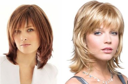 Стрижка на средние волосы каскад