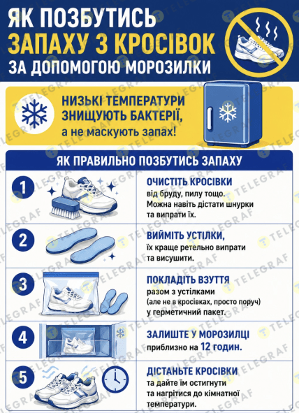 Як позбутись неприємного запаху з кросівок