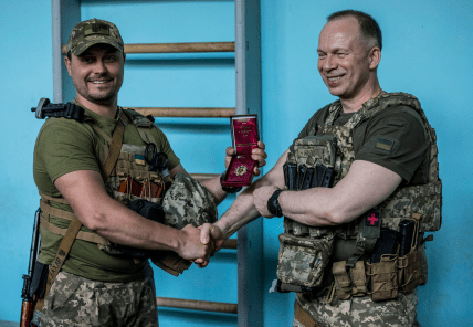 Олександр Сирський на врученні нагород
