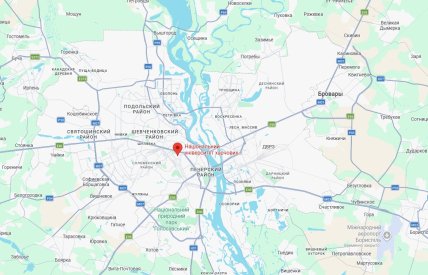 Національний університет харчових технологій на карті Києва