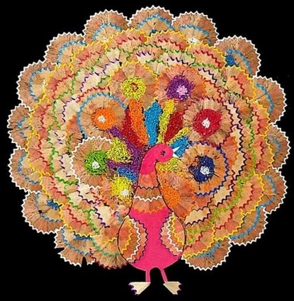 Поделки с детьми: мастерим шедевры из карандашной стружки - изображение №3