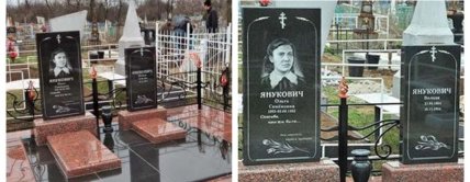 Могила матері та брата Віктора Януковича