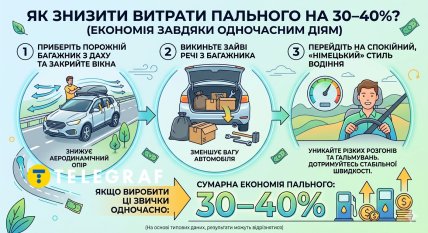 Як знизити витрати пального. Інфографіка згенерована ШІ