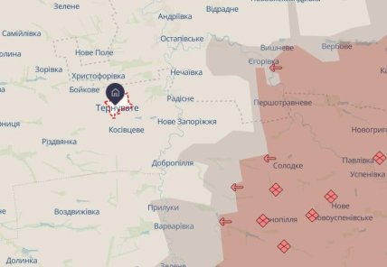 Де знаходиться Терновате на карті Deepstate