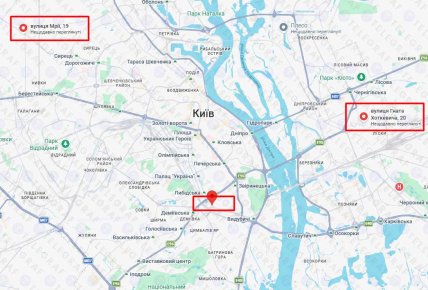 Адреси штрафмайданчиків у Києві