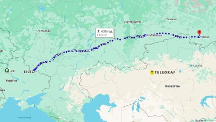 Відстань від кордону Українир до Омського НПЗ складає понад 2500 км