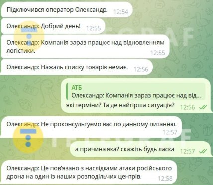 Ответ службы поддержки АТБ