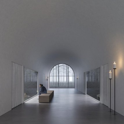 Визуализация крематория на Голосковском кладбище