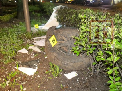 ДТП с Инфинити в Киеве колесо