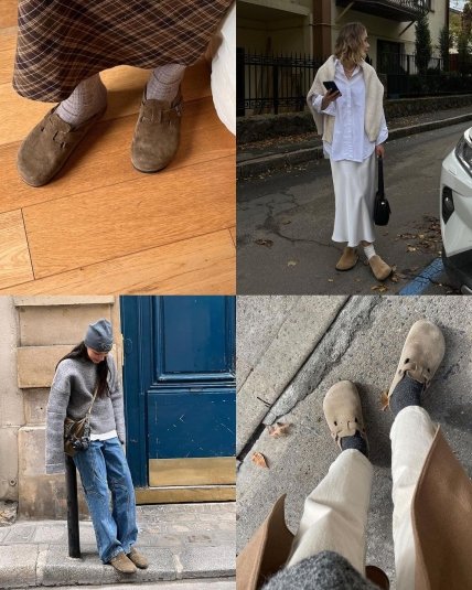 Образи із взуттям клогі