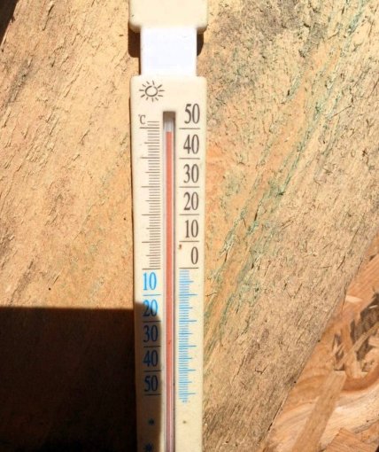 Термометр показывает +50 °С