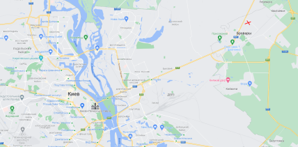 Бровары упал вертолет 18.01.2023 — Карта, где находится Киев