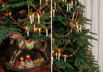 елка с фигуркой лошади