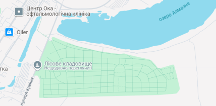 Мапа Лісового кладовища