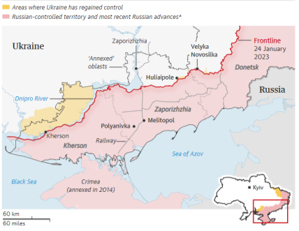 Лінія фронту Україна південь