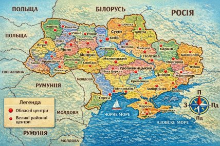 Карта України від ChatGPT