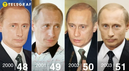 Владимир Путин в 2000 году в возрасте 48 лет