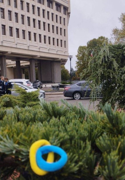 Флаг Украины в оккупации