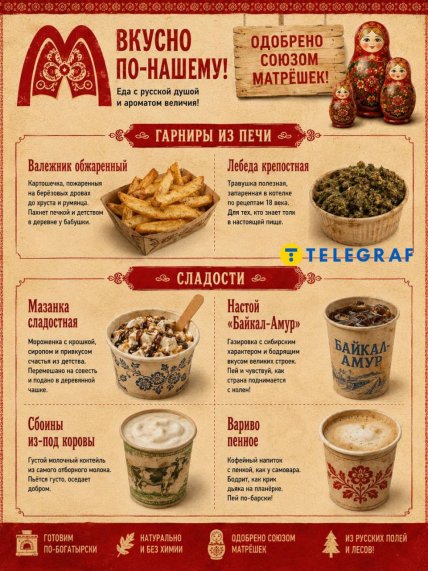 Идеи для переименования кофе, мороженого и картошки-фри в России