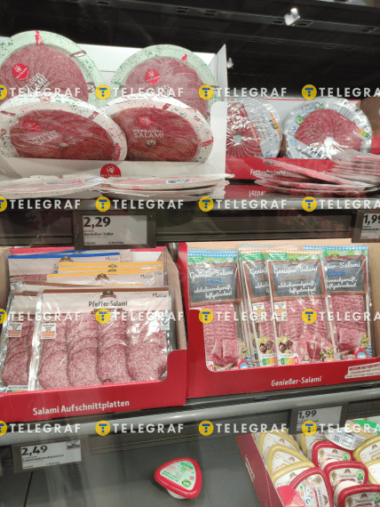 Цена на колбасу в Германии