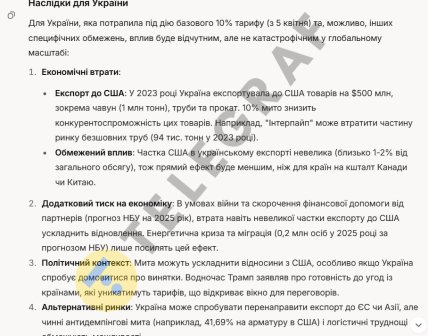 Митна "війна" Трампа: штучний інтелект оцінив наслідки нових тарифів для України та світу