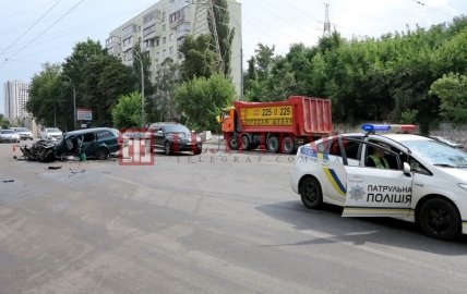 Киев, ДТП на Соломенской улице 17 июля