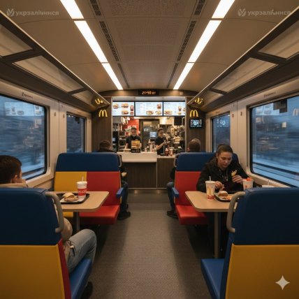 МакДональдз у вагоні УЗ