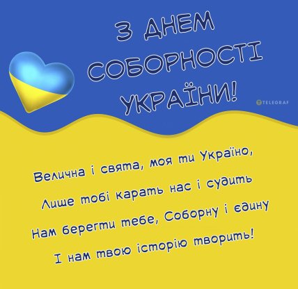 з днем соборності україни привітання