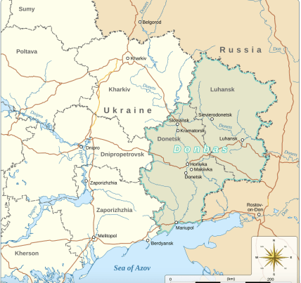 Донбасс на карте