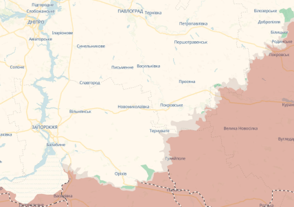 Карта боев в Запорожской и Днепропетровской областях DeepState 07.03.2026