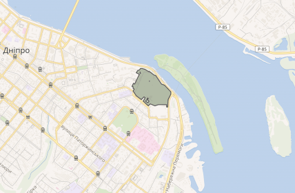 Парк Шевченка в Днепре на карте