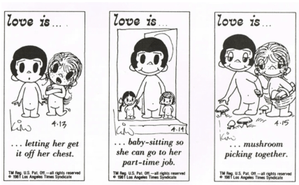 Первые вкладыши Love is