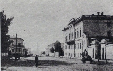 Сумська вулиця біля Мироносицької церкви, 1860-ті роки