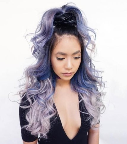 Высокий половинный конский хвост