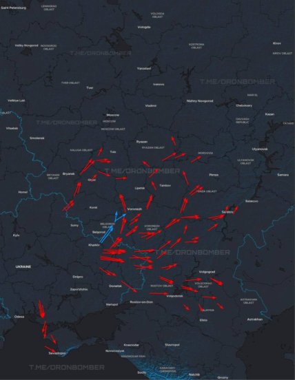 Напрямки руху дронів