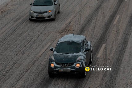 Пробки в Киеве из-за снегопада