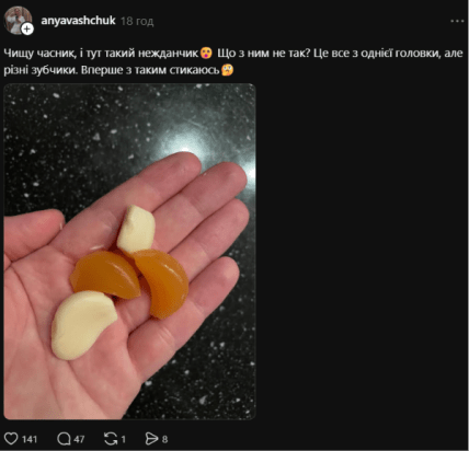 чеснок почему желтые зубчики
