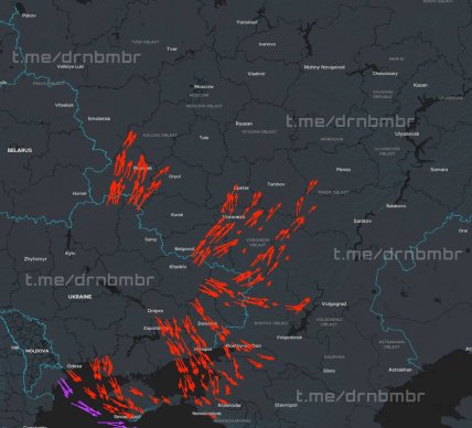 Дрони летять атакувати Росію та окуповані території - карта