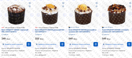 Ціни на паски в "Епіцентрі"