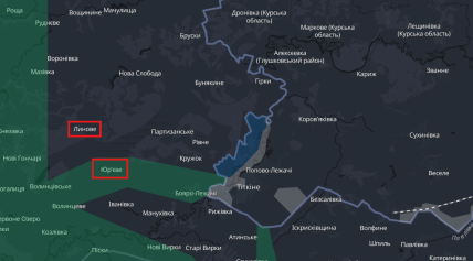 Юр’єво та Ліново на карті/Deepstate