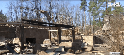 Зруйнована дача Януковича біля села Сухолуччя